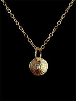 Load image into Gallery viewer, 14K Gold Sand dollar charm, solid gold, shell charm
