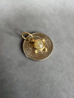 Load image into Gallery viewer, 18K Gold Rose Cut Diamond Charm Pendant, Handmade Dainty Jewelry
