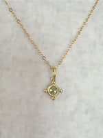 Load image into Gallery viewer, 18K Gold Rose Cut Diamond Charm Pendant, Handmade Dainty Jewelry
