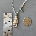 Load image into Gallery viewer, Charm Holder Hand Pendant, sterling silver, charm collection, Ruby bangle
