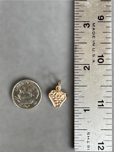 14K Gold Strawberry Charm, solid gold pendant