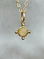 Load image into Gallery viewer, 18K Gold Rose Cut Diamond Charm Pendant, Handmade Dainty Jewelry
