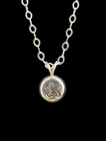 Load image into Gallery viewer, Pet Memorial Pendant with Gothic Letter, sterling silver, pet ashes, charm
