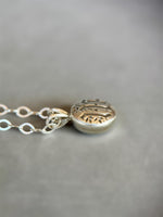 Load image into Gallery viewer, Pet Memorial Pendant with Gothic Letter, sterling silver, pet ashes, charm
