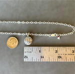 Load image into Gallery viewer, Pet Memorial Pendant with Gothic Letter, sterling silver, pet ashes, charm
