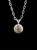 Load image into Gallery viewer, Pet Memorial Pendant with Gothic Letter, sterling silver, pet ashes, charm

