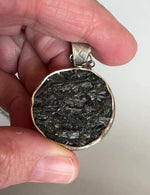 Load and play video in Gallery viewer, Black Tourmaline Raw Stone Pendant
