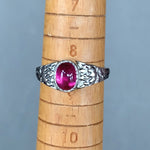 Load and play video in Gallery viewer, Tourmaline with Lotus Flower Signet Ring
