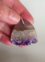 Load and play video in Gallery viewer, Amethyst Crystal Pendant in sterling silver
