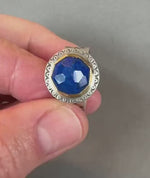 Load and play video in Gallery viewer, Lapis Lazuli Ring with 18K gold bezel
