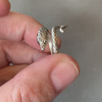 Load and play video in Gallery viewer, Victorian Sterling Silver Serpent Ring: Vintage Snake Jewelry
