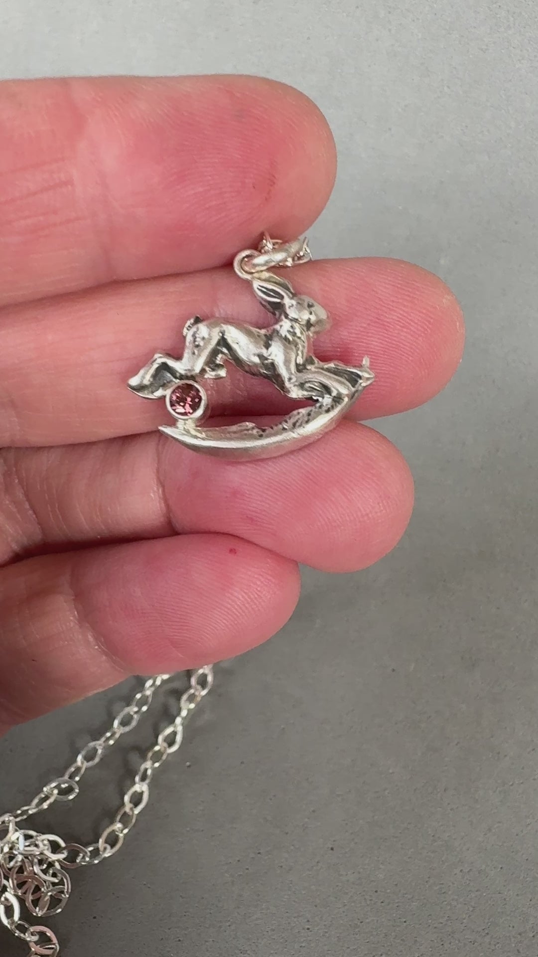 Rabbit Jumping over the Moon pendant