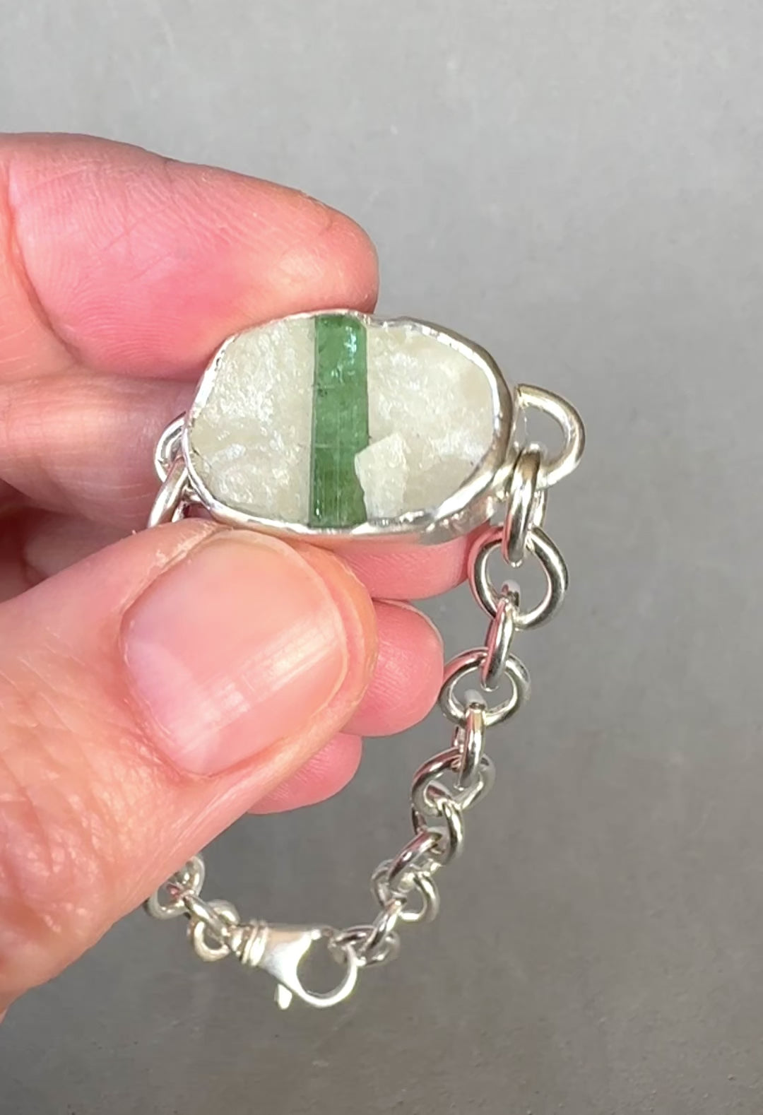 Tourmaline in Quartz Bracelet