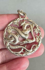 Load and play video in Gallery viewer, Snake in the Trees Pendant, Sterling Silver, Vintage Die pressed
