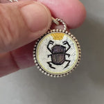 Load and play video in Gallery viewer, Sun Scarab Micro Mosaic Pendant
