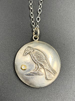 Load image into Gallery viewer, Raven with Diamond Pendant
