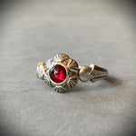 Load image into Gallery viewer, Art Deco Garnet ring in Sterling Silver

