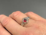 Load image into Gallery viewer, Art Deco Garnet ring in Sterling Silver
