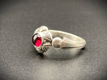 Load image into Gallery viewer, Art Deco Garnet ring in Sterling Silver
