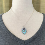 Load image into Gallery viewer, Botanical Turquoise Heart Pendant
