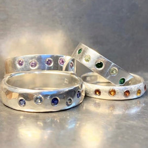Birthstone Ring - You Choose Five Stones