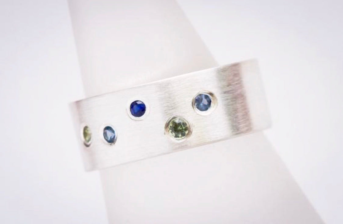 Birthstone Ring - You Choose Five Stones