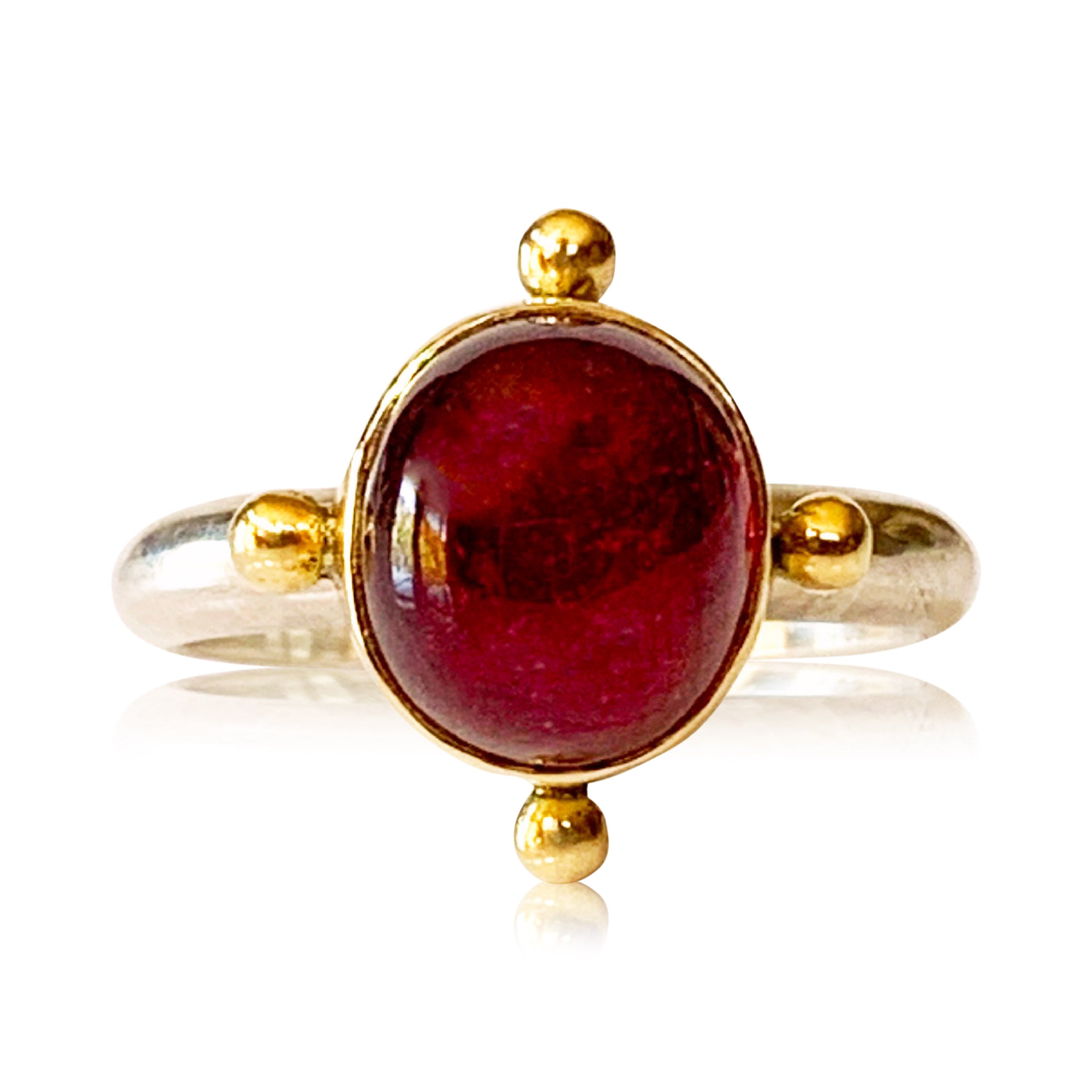Ruby Ring in 18K Gold and Sterling Silver
