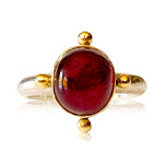 Load image into Gallery viewer, Ruby Ring in 18K Gold and Sterling Silver
