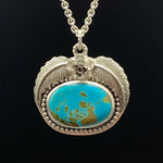 Load image into Gallery viewer, Botanical Turquoise Pendant
