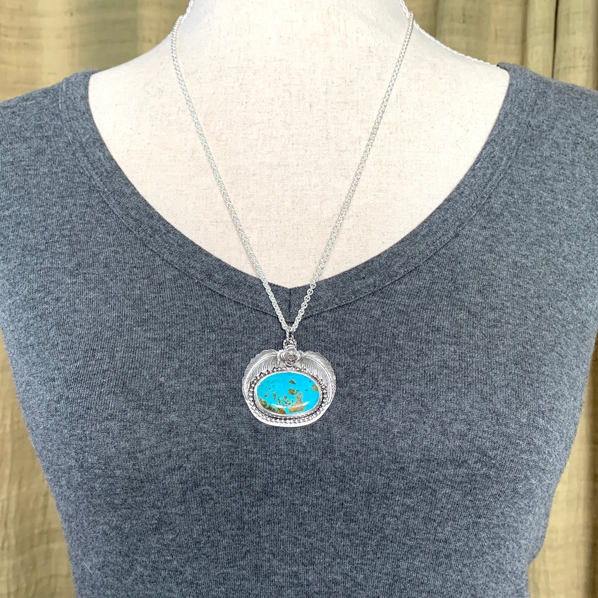 Botanical Turquoise Pendant