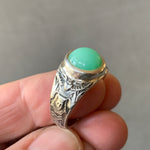 Load image into Gallery viewer, Egyptian Pharaoh Ring with Chrysoprase
