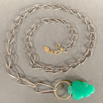 Load image into Gallery viewer, Chrysoprase Snake Charmer Necklace, 18K gold and Silver
