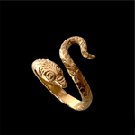Load image into Gallery viewer, 14K Gold Victorian Snake ring
