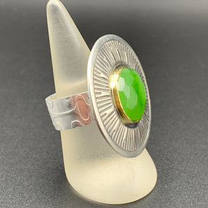 Jade Sunburst Cocktail Ring