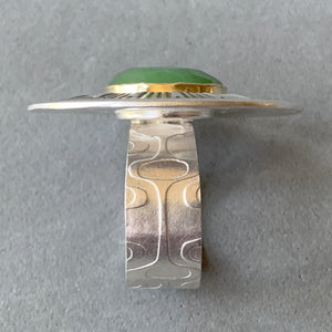 Jade Sunburst Cocktail Ring