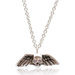 Load image into Gallery viewer, Tiny Winged Skull with Pink Diamonds
