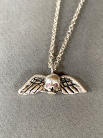 Load image into Gallery viewer, Tiny Winged Skull with Pink Diamonds
