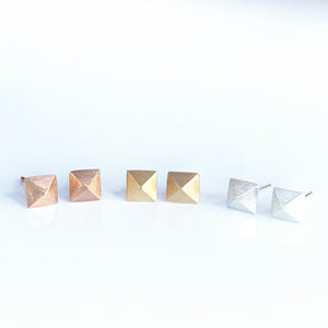 Pyramid Studs in Gold or Silver