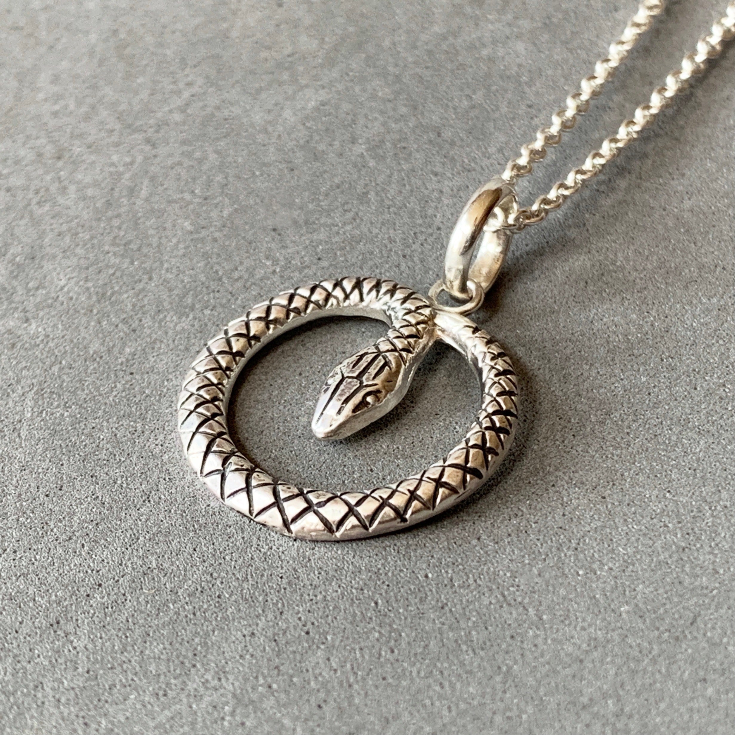 Snake Pendant in Silver