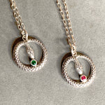 Load image into Gallery viewer, Snake Pendant with lab Ruby
