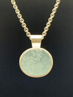 Load image into Gallery viewer, Aquamarine Pendant with Natural Top
