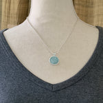 Load image into Gallery viewer, Aquamarine Pendant with Natural Top
