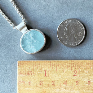 Aquamarine Pendant with Natural Top