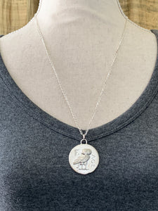 Silver Athena Owl Pendant