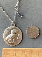 Load image into Gallery viewer, Silver Athena Owl Pendant
