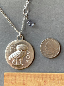 Silver Athena Owl Pendant