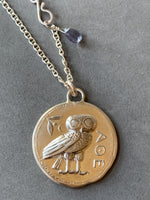 Load image into Gallery viewer, Silver Athena Owl Pendant
