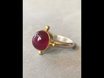 Load and play video in Gallery viewer, Ruby Ring in 18K Gold and Sterling Silver
