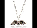 Load and play video in Gallery viewer, Tiny Winged Skull with Pink Diamonds
