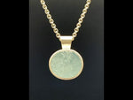 Load and play video in Gallery viewer, Aquamarine Pendant with Natural Top
